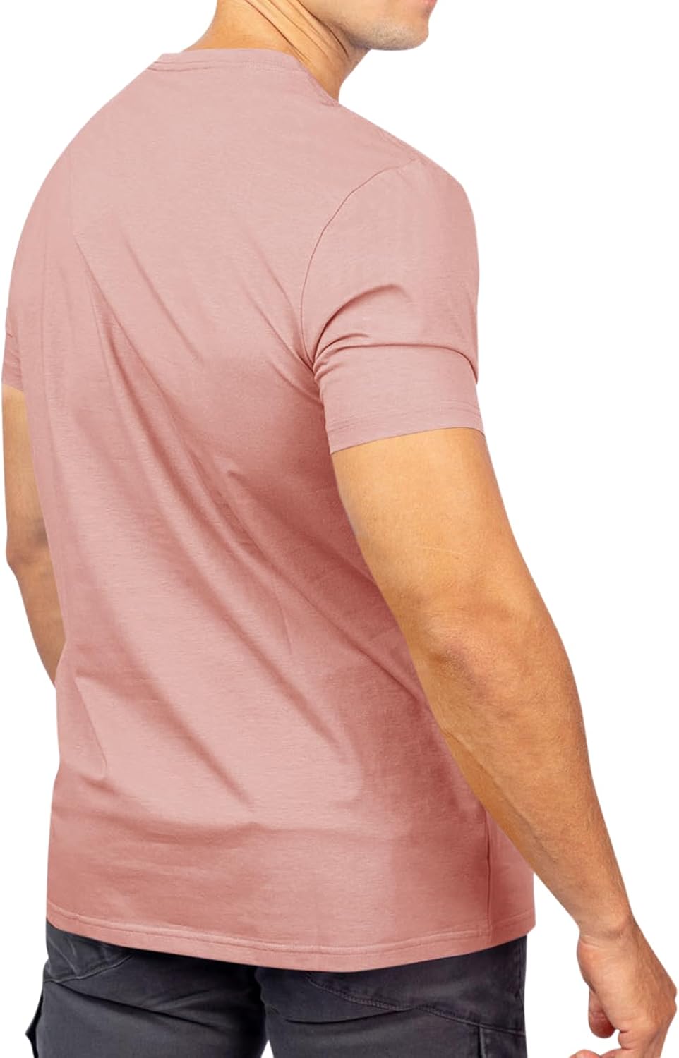 Runcati Mens Cotton V Neck T-Shirts Short Sleeve Casual Basic Summer Beach Pocket Tee Tops - Image 2