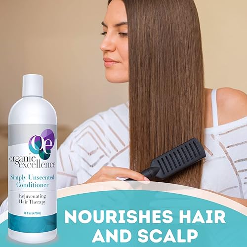 Miniatura 5 de Organic Excellence Acondicionador sin sulfato, fragancia, gluten, sin parabenos, color seguro. Extractos y aceites de hierbas orgánicas, cuidado
