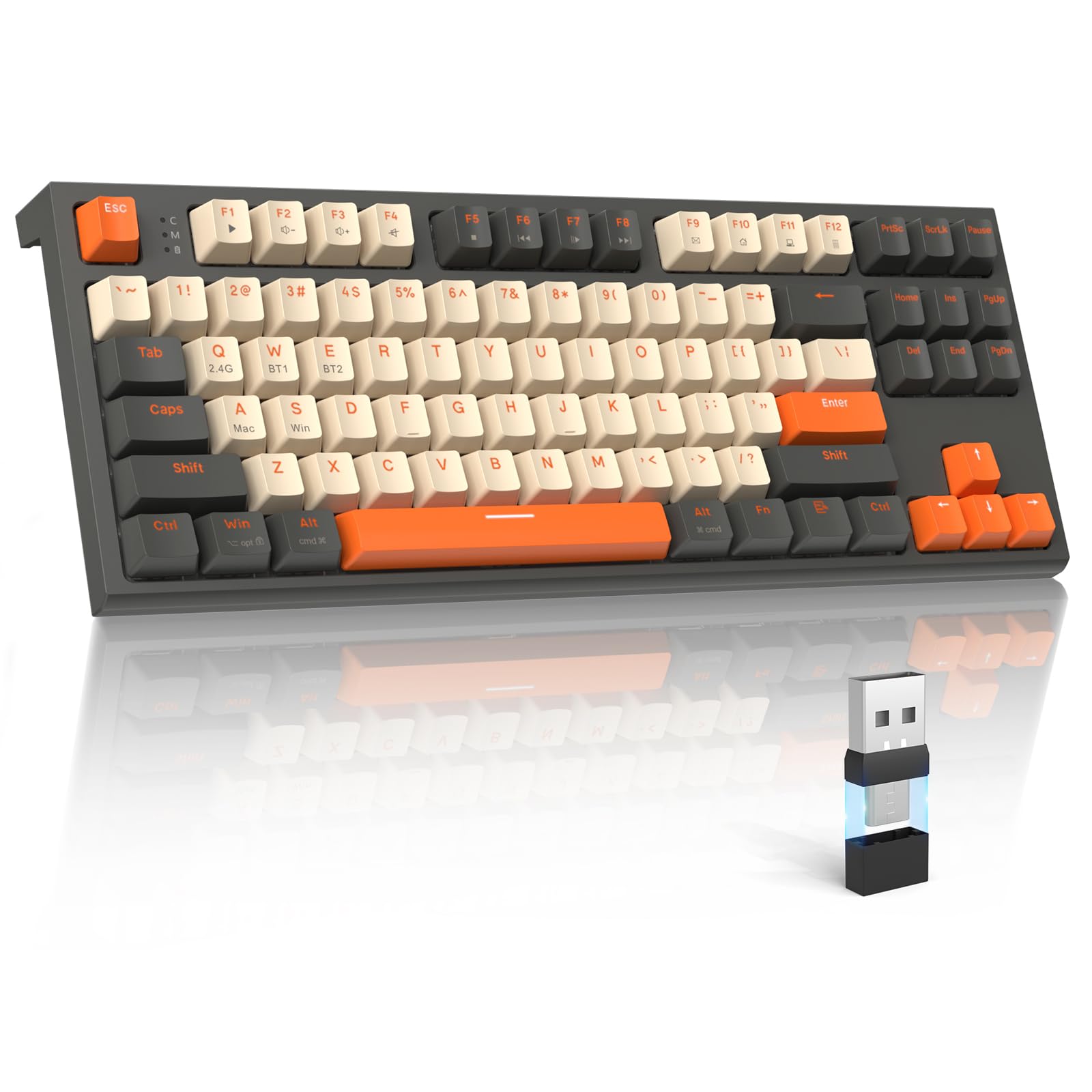FELICON M88 Mechanical Keyboard Wireless 80 TKL Gasket Hot Swappable Custom Gaming Keyboard PBT Keycaps BT5 0 USB