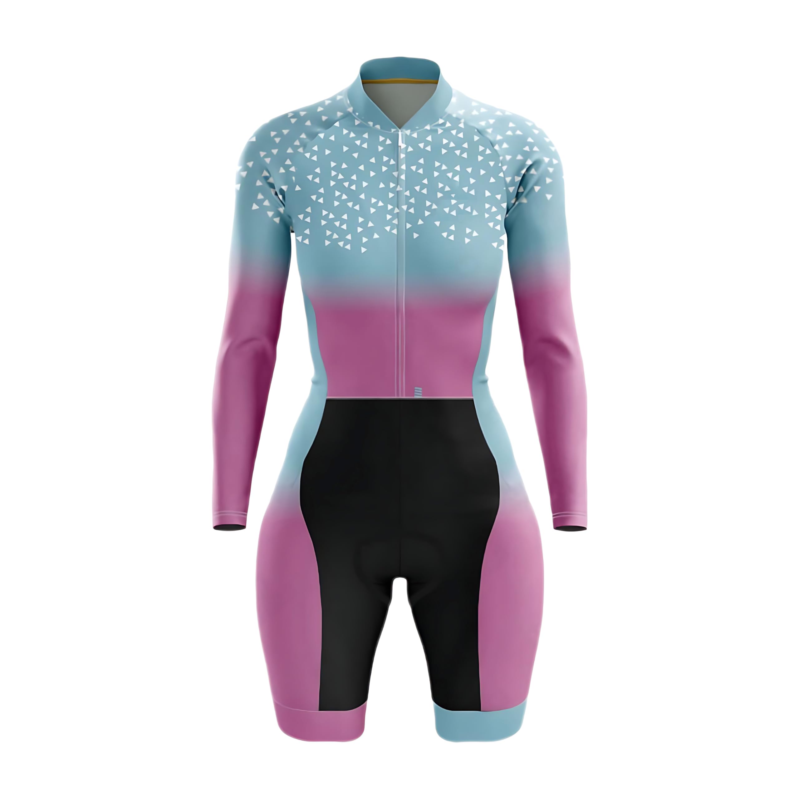 Combinaison de cyclisme pour femme 14 couleurs - Tenue de cycliste - Combinaison courte - Ensemble de vêtements de vélo - Costumes de triathlon - Bleu - XS à 3XL