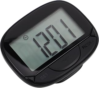 DECOMELODY Podómetro de Cintura con Clip Contador de Pasos Sencillo y Preciso Pantalla LCD Grande Portátil para Mujeres y Seniors para Caminar Correr y Fitness Color Negro