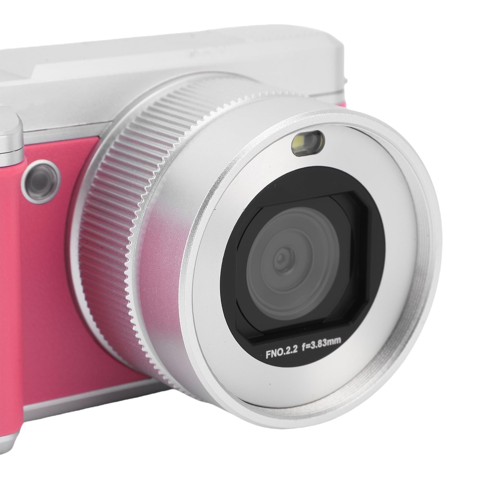 Fotocamera Digitale, 5K 80MP HD, Doppio Obiettivo, Schermo Ribaltabile, Zoom Digitale 18X, Autofocus, Videocamera WiFi con Tracciamento AF Intelligente, per la Fotografia di (Roseo)