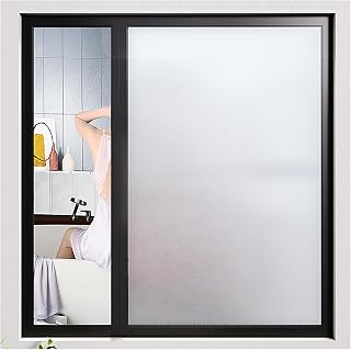Frosted Glass Window Film,Privacy Window Film, Privacy for Window Frosting Film,Opaque Glass Sticker,Removable UV Block No Glue Static Cling Vinyl Covering for Bathroom Home and Office(Size:50x500cm)