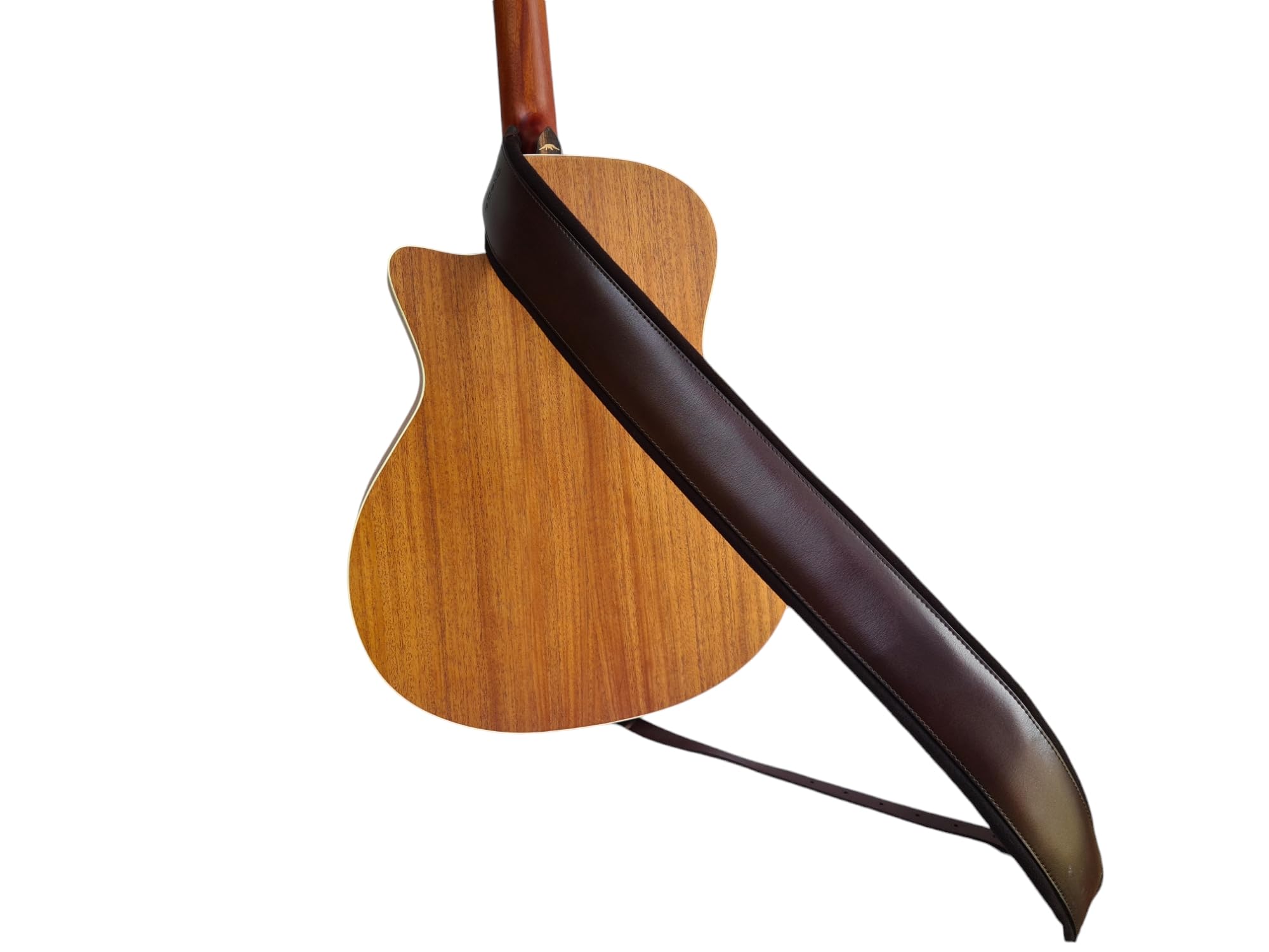 Stagg Gitarrengurt Leder braun – hochwertig & gepolstert mit Buckle-Design – verstellbarer Gurt für Akustik-, E- und Bassgitarre – bequem, robust & stilvoll – perfektes Zubehör für Gitarristenn