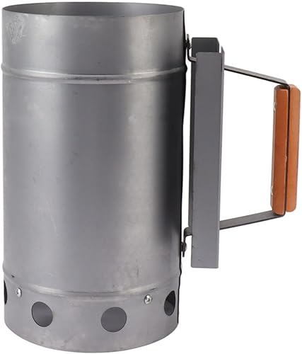 TOPINCN Chimney Starter Handle Barrel Wood Igniter Grill Quick Compact Grill Lighter Charcoal Starters