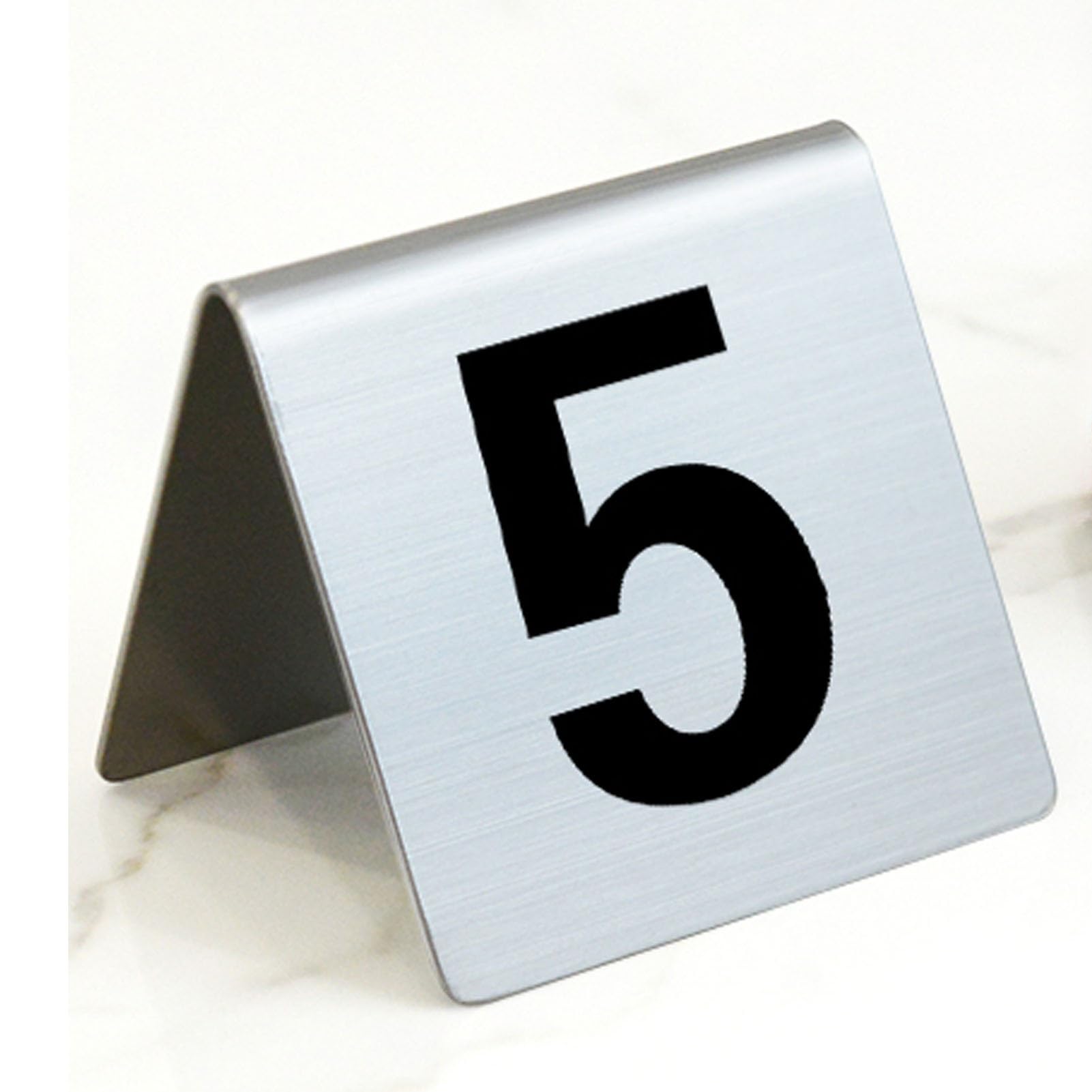 BTYQKZVPM Tent Style Table Numbers, Stainless Steel Double Sided Tent Style Table Number Card(Silver,21~30)