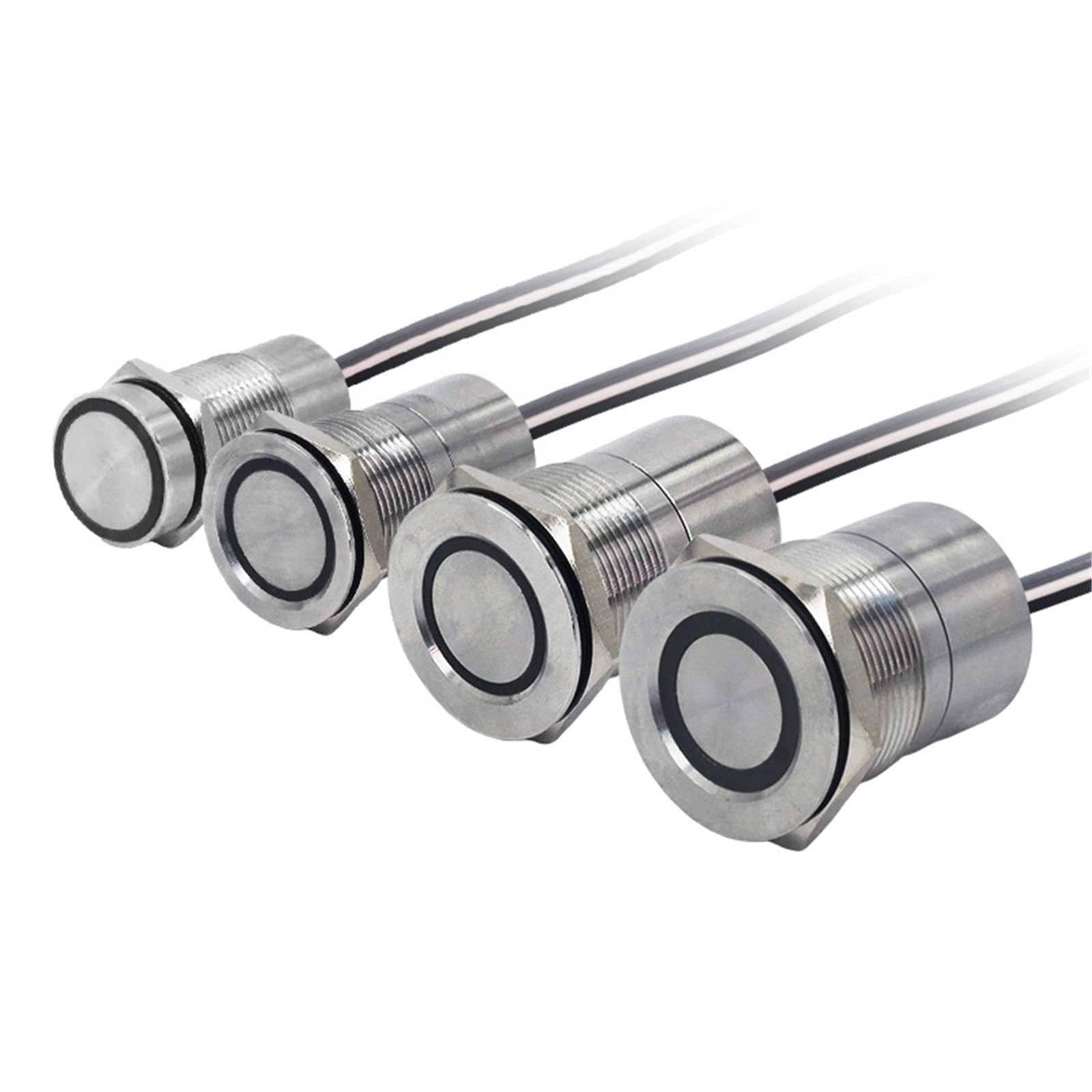1 sztuk/przełącznik inteligentny czujnik dotykowy 12 V chwilowy czujnik zatrzaskowy LED przełącznik światła przycisk 16/19/22/25/30 mm IP69K DC 6 V 24 V kontrola opóźnienia (brak diod LED, 16