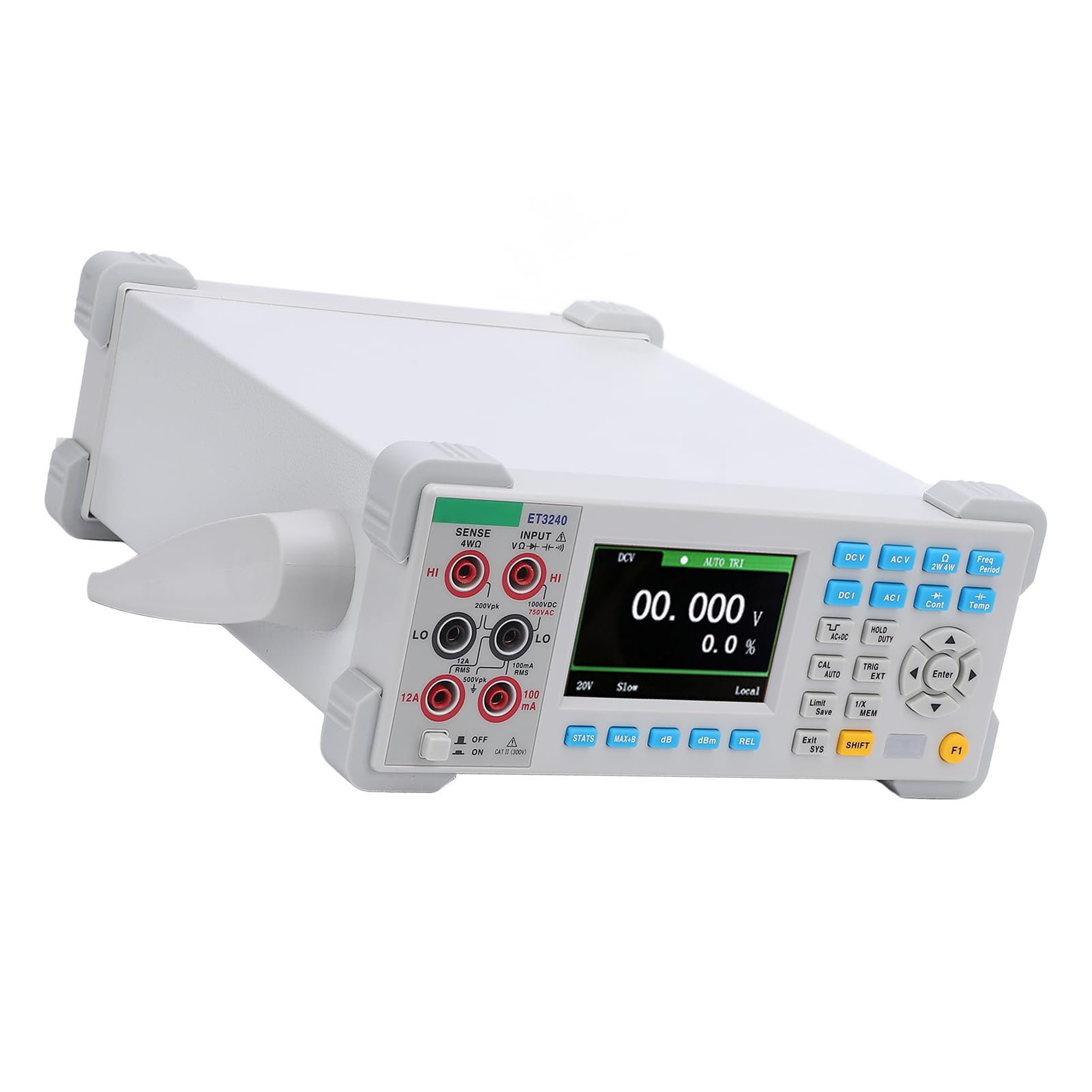ET3240 Desktop-Multimeter, 3,5-Zoll-Bildschirm, 2-Draht-4-Draht-Kapazitätsmessmultimeter mit Hoher Genauigkeit und 12 Funktionen für Labore, Fabriken und den Heimgebrauch
