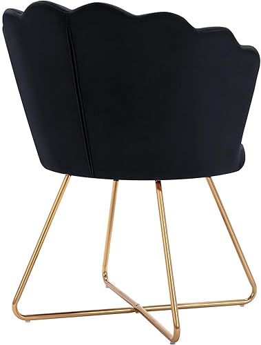 Miniatura 7 de DUHOME Silla decorativa de terciopelo para sala de estar, silla de esquina para dormitorio, sala de estar, silla de sala de estar en forma de concha