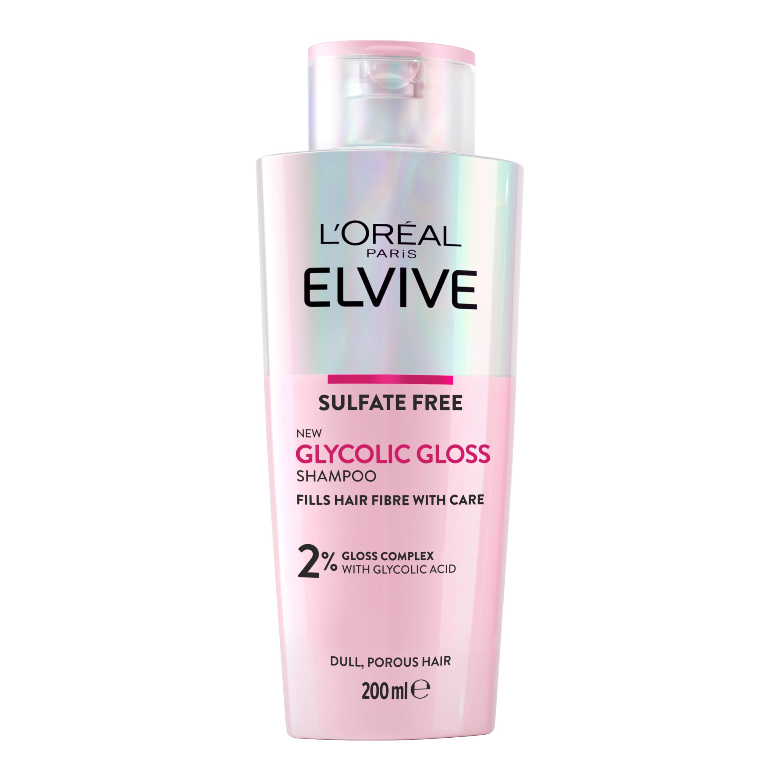 L’Oreal Paris Elvive Glycolic Gloss Shampoo, with Glycolic Acid, for Long-lasting Smooth & Shiny...