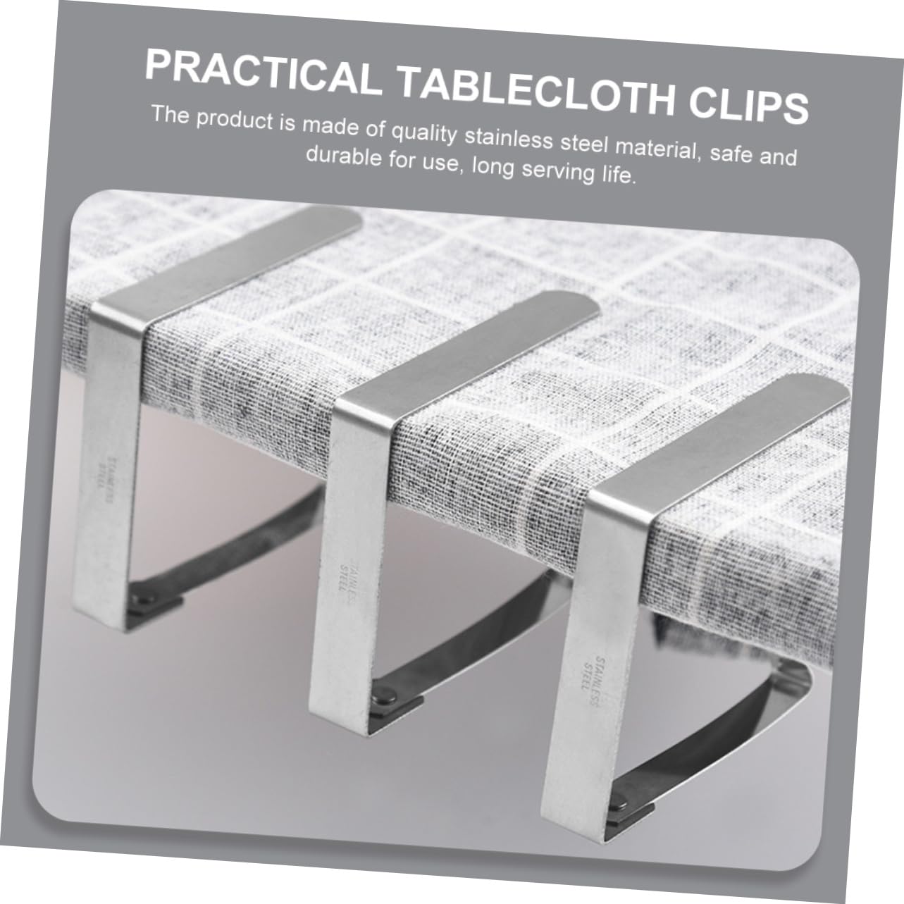 Garneck 10pcs Stainless Steel Tablecloth Clip Table Clips Stick on Screw Wall Hanger Tablecloth Clip Hangers Tablecloth Weights Clip Heavy Duty Coat Hangers Tablecloths Silver