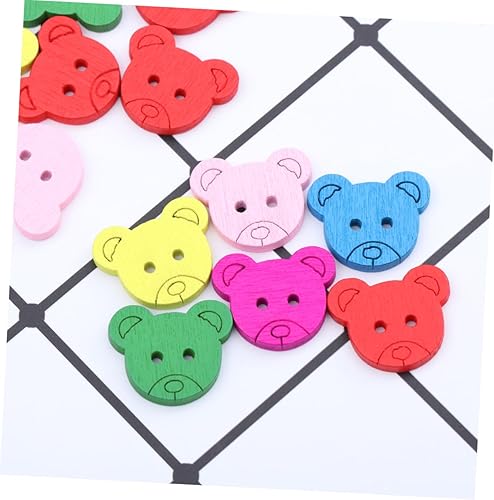 Miniatura 8 de EXCEART Botones de costura de madera, botones decorativos para manualidades, botones pequeños, 100 unidades