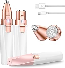 Rasuradora Facial Mujer Recortadora de Cejas: IFANZETECH Afeitadora Facial Mujer sin Dolor Recortar Cabello Fino Fuzz Durazno para Labio Superior, Barbilla, Mejillas y Cejas USB-C Recargable
