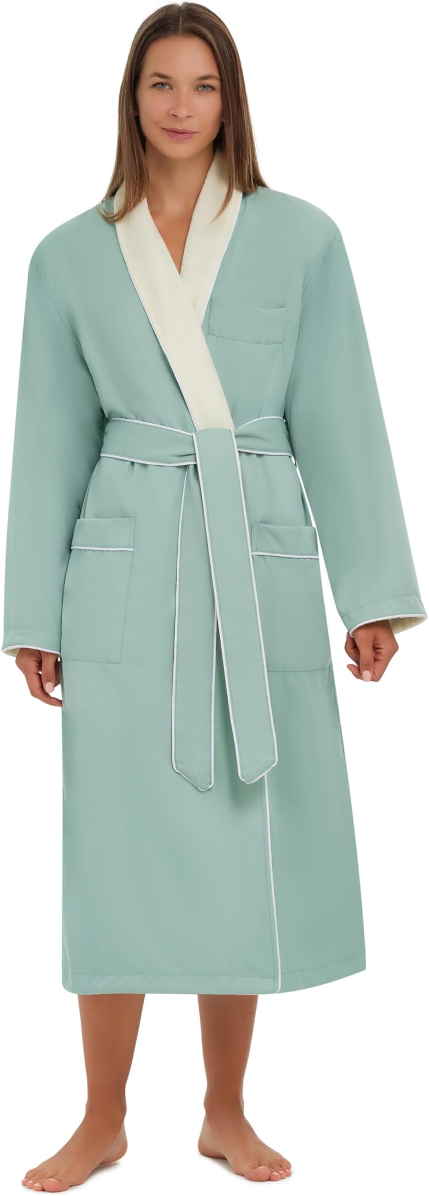 MONARCHTerry Lined Microfiber Hotel Robe - Luxury Spa Bathrobe by Monarch/Cypress