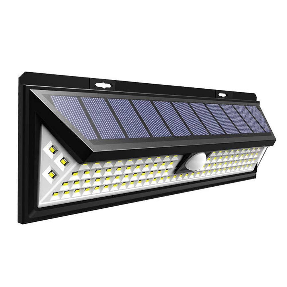 Applique da parete solare, LED Luce solare da parete Sensore di movimento Illuminazione esterna Luci di sicurezza impermeabili per giardino Cortile Cortile Cortile cortile patio (90 LED)