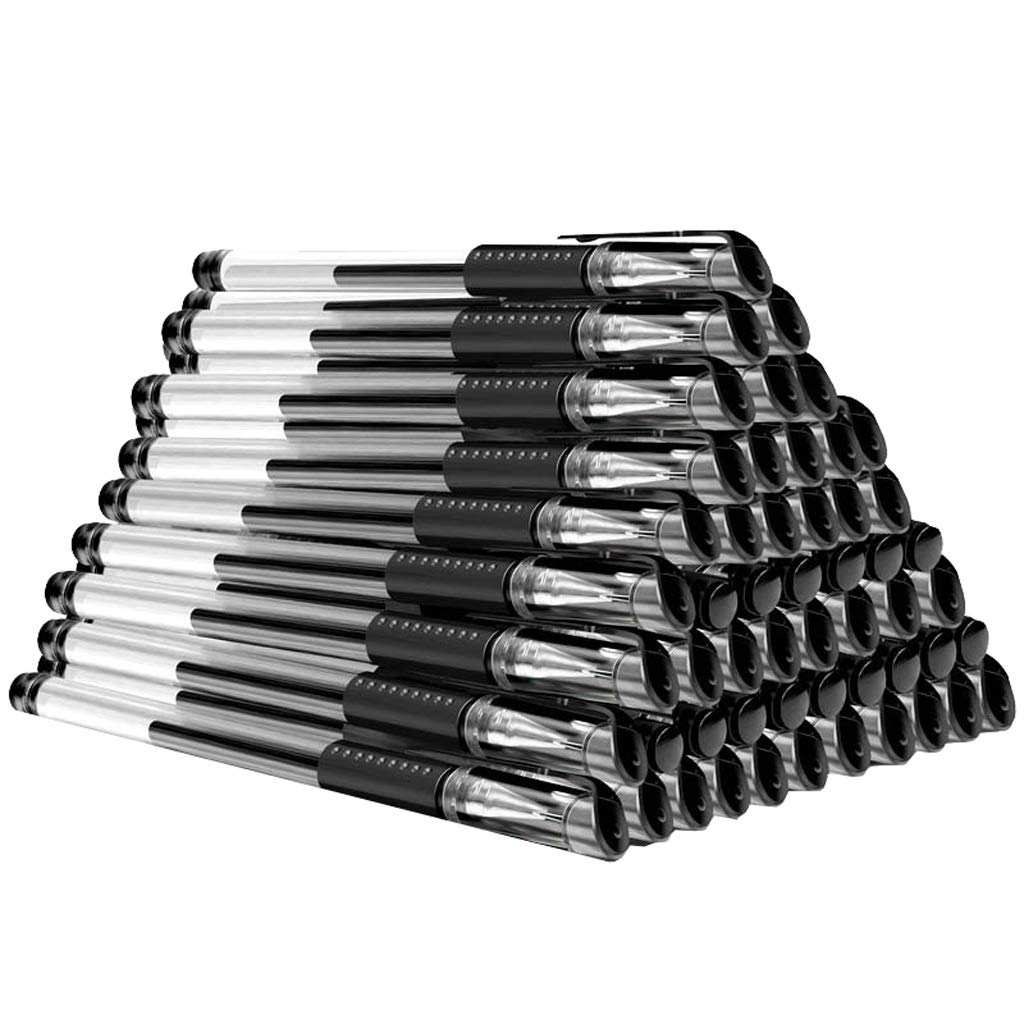 Rollerball pens Black 0.5mm Signature Pen Business Office Ballpoint Pen Student Water-Based Pen 100pcs Liquid Ink Rollerball Pens