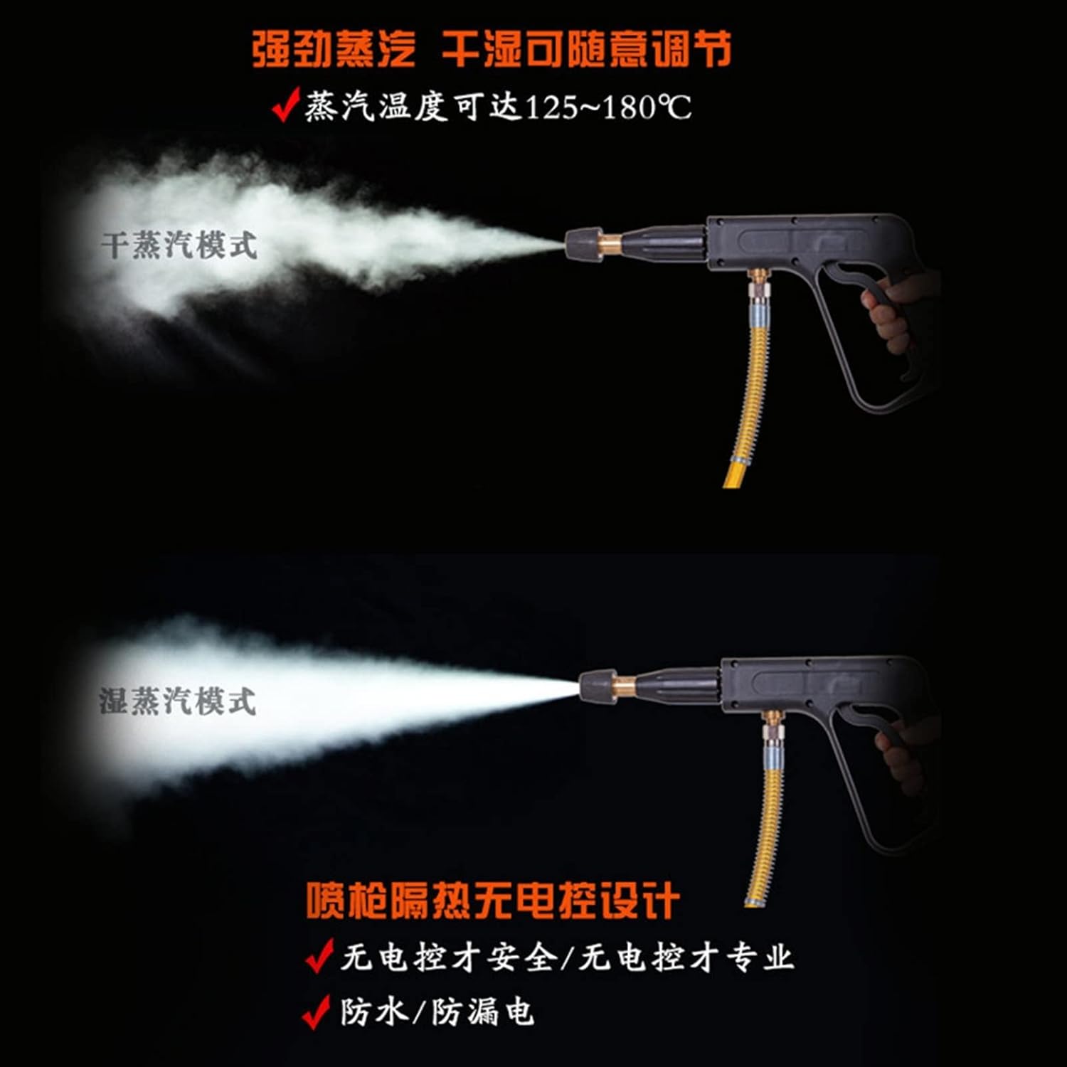 Steam Cleaning High-Temperature Steam Cleaner, Home Appliance Cleaner, Steam Car Washer, Air Conditioner, Range Hood, High-Power Commercial 6000W