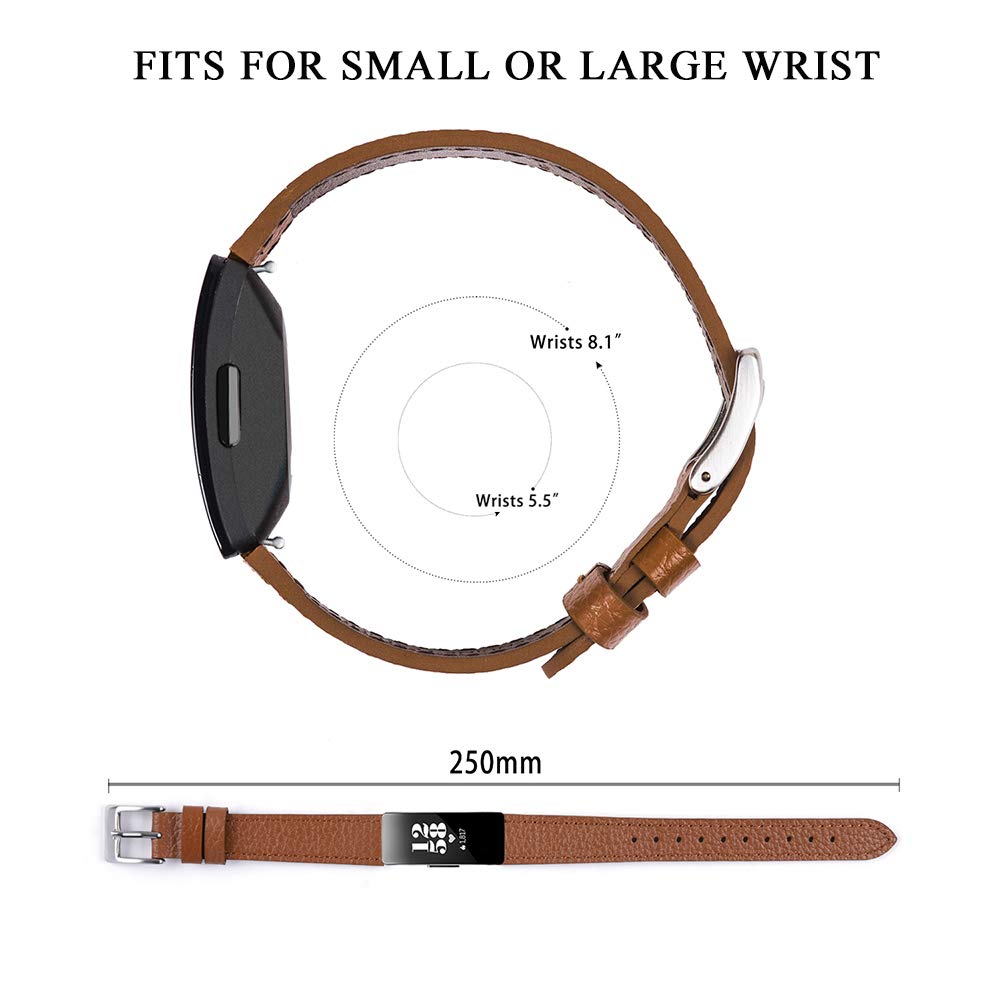 Correas de cuero genuino compatibles con Fitbit Inspire 3/Inspire 2/Inspire HR/Inspire, correas deportivas suaves ajustables de repuesto para mujeres y hombres (02) 4