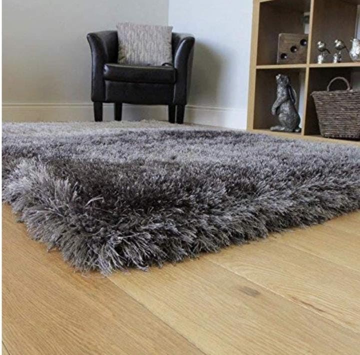 Image of Shaggy Carpet for Living Room Bedroom 2X6 FEET Fluffy Plush Area Rug, Thick Fur Floor Carpet Modern Cozy Rug for Home Decor, Kids Room Bedside Hall, Durable Comfortable Shaggy Rug (Grey,)