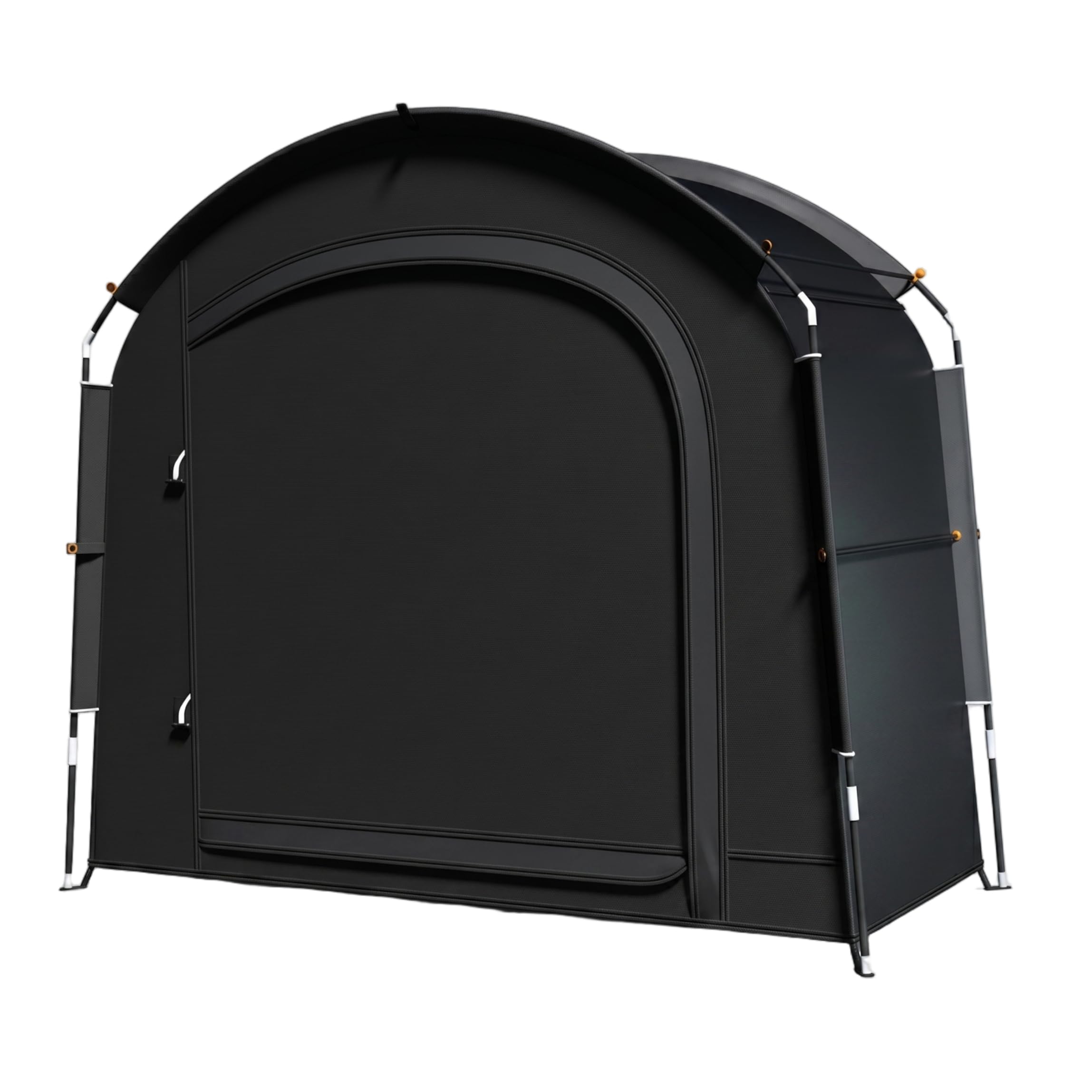 Tenda portabiciclette 4 capacità, capannone Portatile Antivento Impermeabile per Esterni per Biciclette Nero