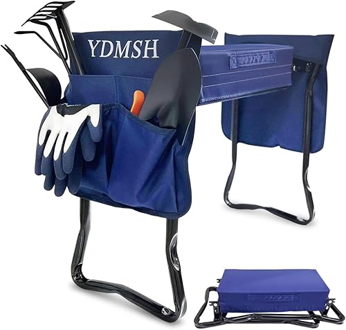 Banco de jardín para jardín resistente extra ancho, taburetes y asientos de jardinería para personas mayores, banco de jardín para arrodillarse y