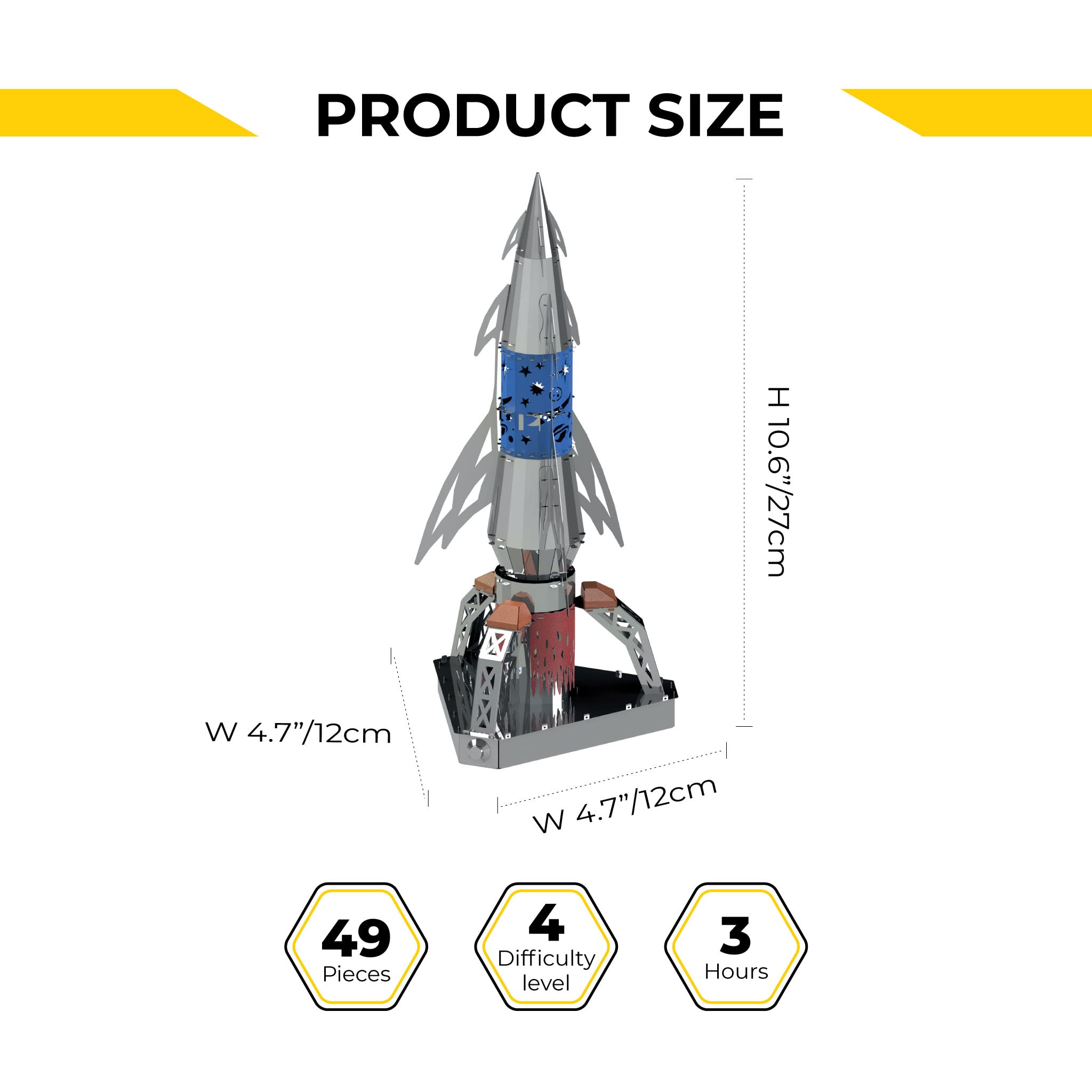 METAL-TIME Modello a razzo spaziale profondo Kit modello in metallo Cosmos Rocket Kit modelli 3D in metallo per costruire per adulti modello stazione spaziale AD Astra
