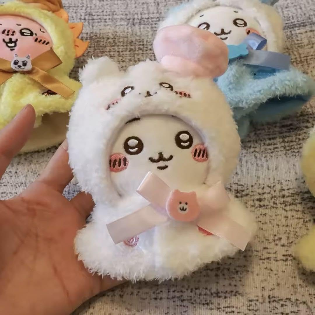 Amazon.co.jp: ちかわ ハチワレ うさぎ ぬいぐるみポンチョ : おもちゃ
