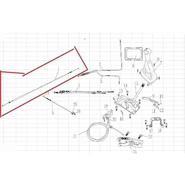 Linka Sprzęgła Linka sprzęgła lub linka przepustnicy RS800 XYJK800 4WD GSMOON 800 CAR RS800 utv 38851320000000 Throttle cable