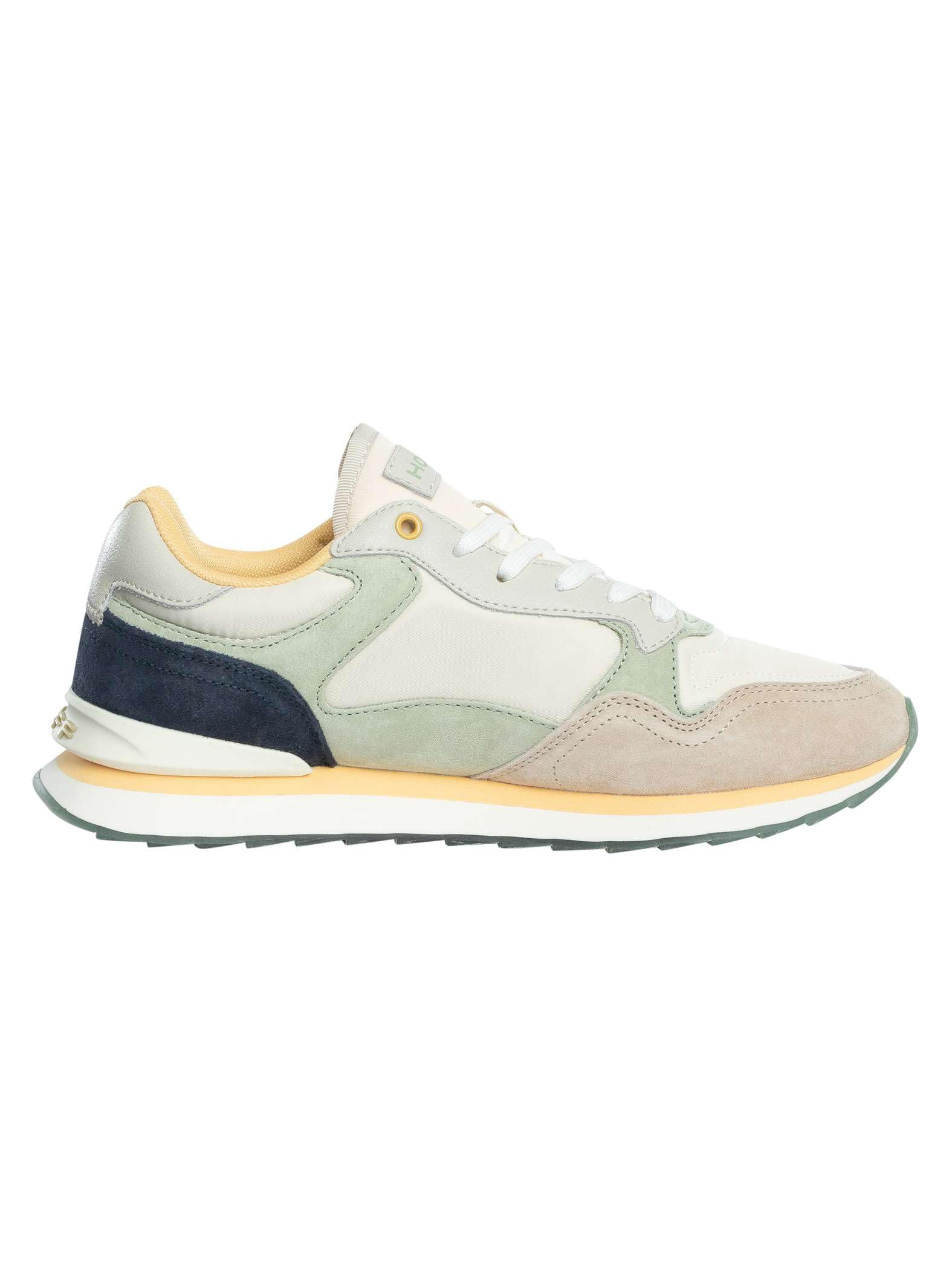 HOFF Zapatillas de ante Mar De Plata para hombre, gris/blanco/verde