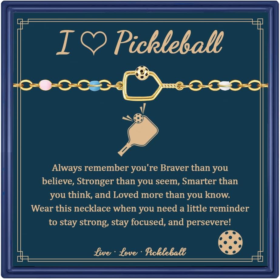 Gifts for Pickleball Lovers, Soccer/Baseball/Pickleball Bracelet Pickleball Stuff Jewelry Birthday Gifts for Women Men Teens Players