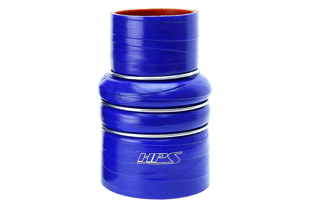 HPS CAC-250-300-COLD High Temperature 4-Ply Reinforced Silicone CAC Charge Air Cooler Hump Cold Side Coupler Hose, 100 psi Maximum Pressure, 6" Length, 2-1/2" > 3" ID