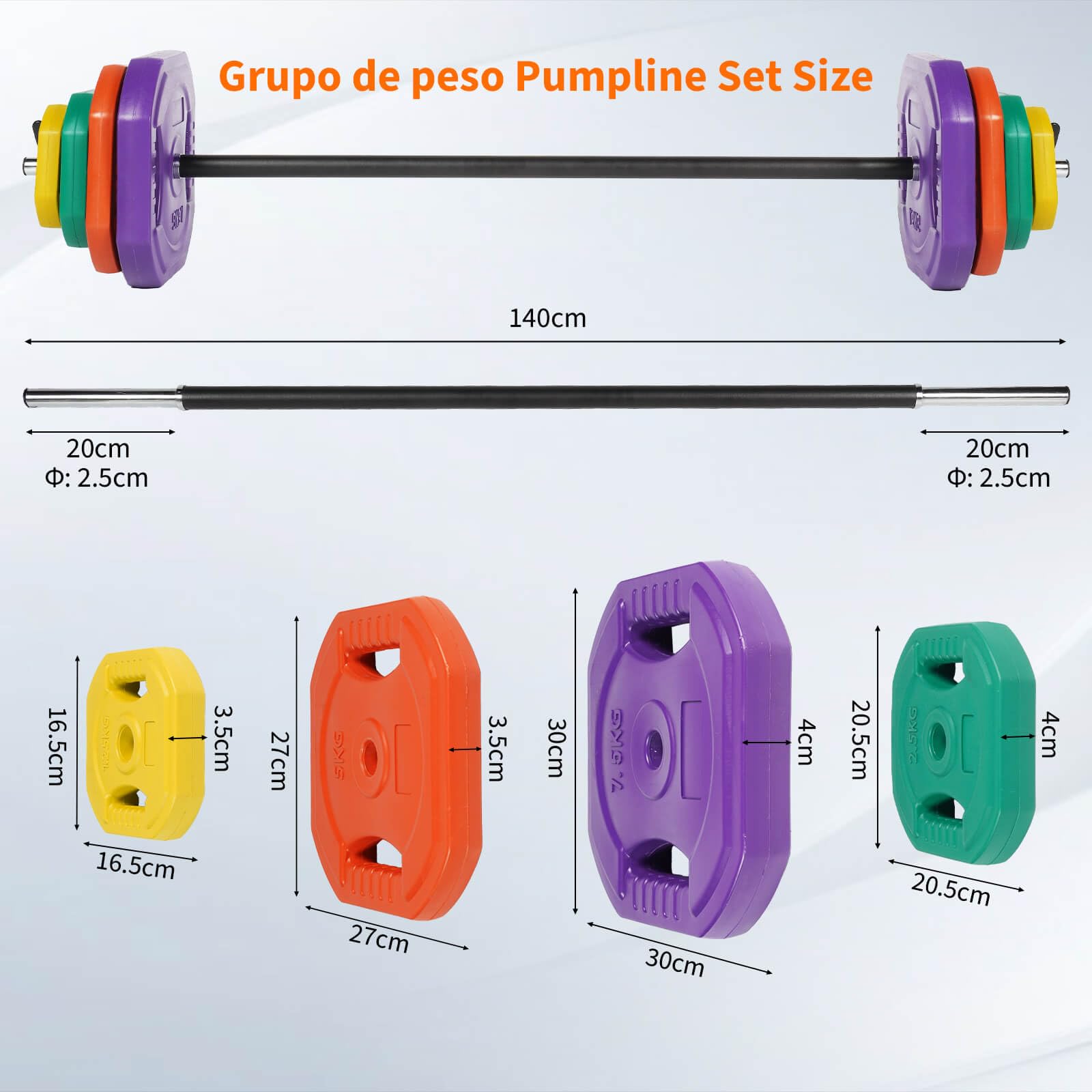 Mancuernas 3kg Set De Mancuernas Pesas Con Barra Ajustable Armable