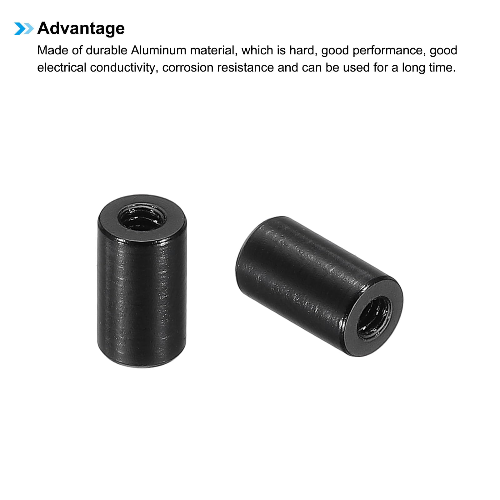 6 Stück PATIKIL M3 Abstandshalter - Aluminium Distanzhülsen 3x6x6mm