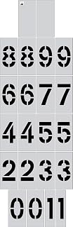 Number Kit (22-pc) Parking Lot and Pavement Stencil Kit - 8 inch Paint Stencil for Road Marking (1/8" (.125") PRO-Grade LDPE)