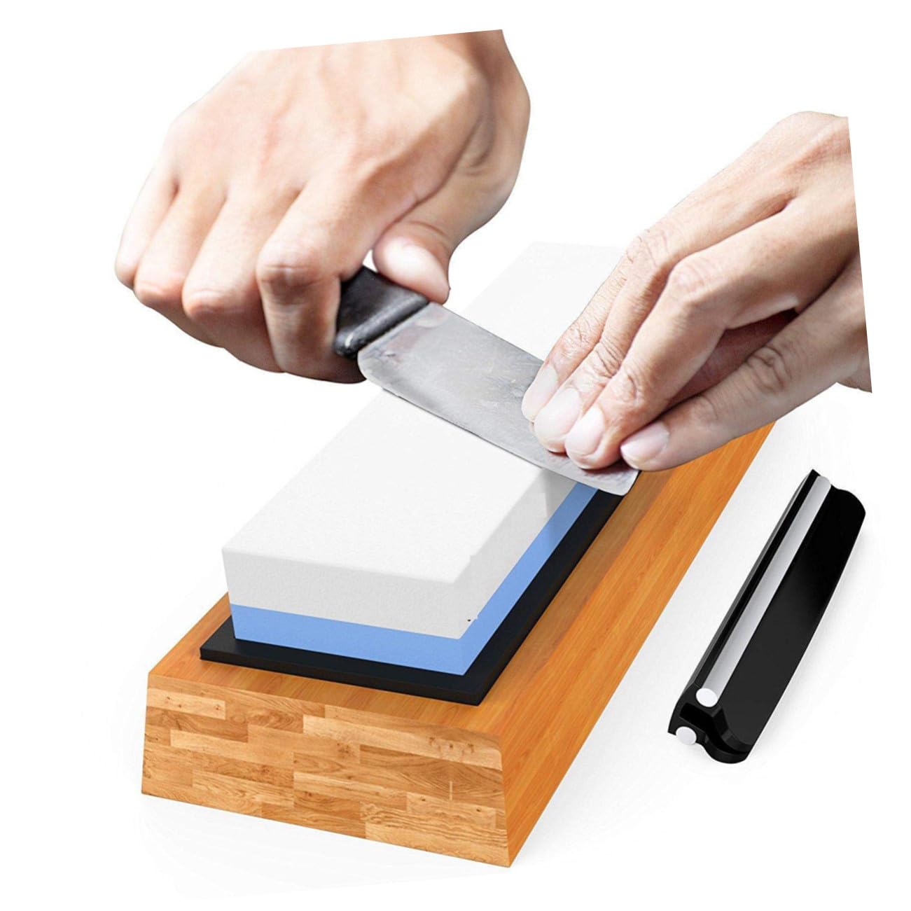 Piedra de Afilar de Doble Cara 1000/6000 Grano para Cuchillos | Whetstone, Base Antideslizante y Resistente al Calor, Uso Doméstico y Profesional