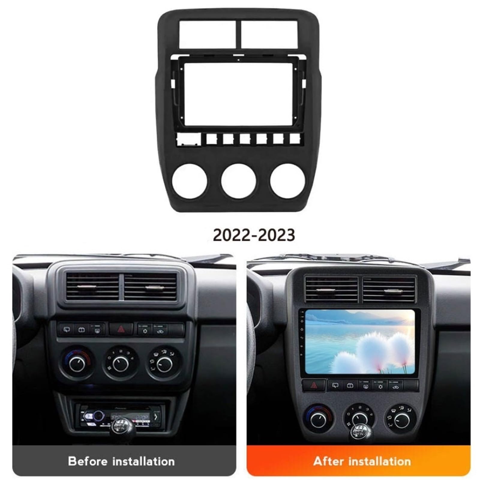 Marco Radio Coche 2 DIN Instalación Panel Embellecedor Radio