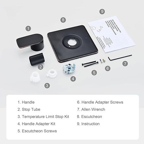 Miniatura 29 de Kit de molduras de ducha, compatible con válvula Moen Posi-Temp, níquel cepillado