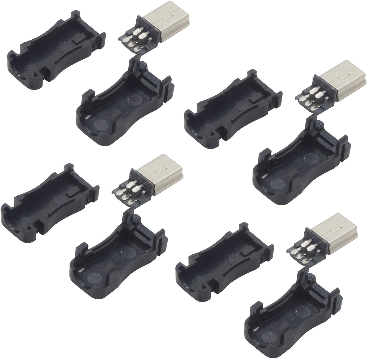 Amazon オーディオファン Usb Mini B 自作コネクタ オス 4点セット 自作部品 Usb2 0 Usb Mini オス ブラック オーディオファン Usbケーブル 通販