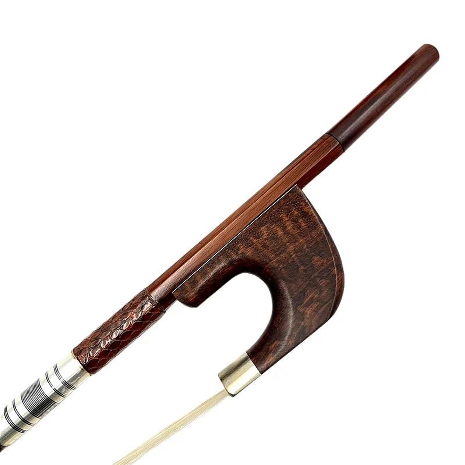Geigenbogen 4/4 3/4 1/2 Kontrabass Violinbogen Brasilholz Kohlefaser Weißes/schwarzes Rosshaar(Type 26)