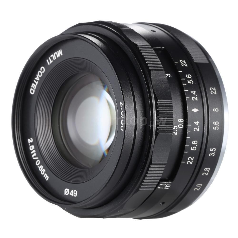 Meike Optics 50mm f 2.0 Manualfokus Objectif pour Sony E-​Mount Noir