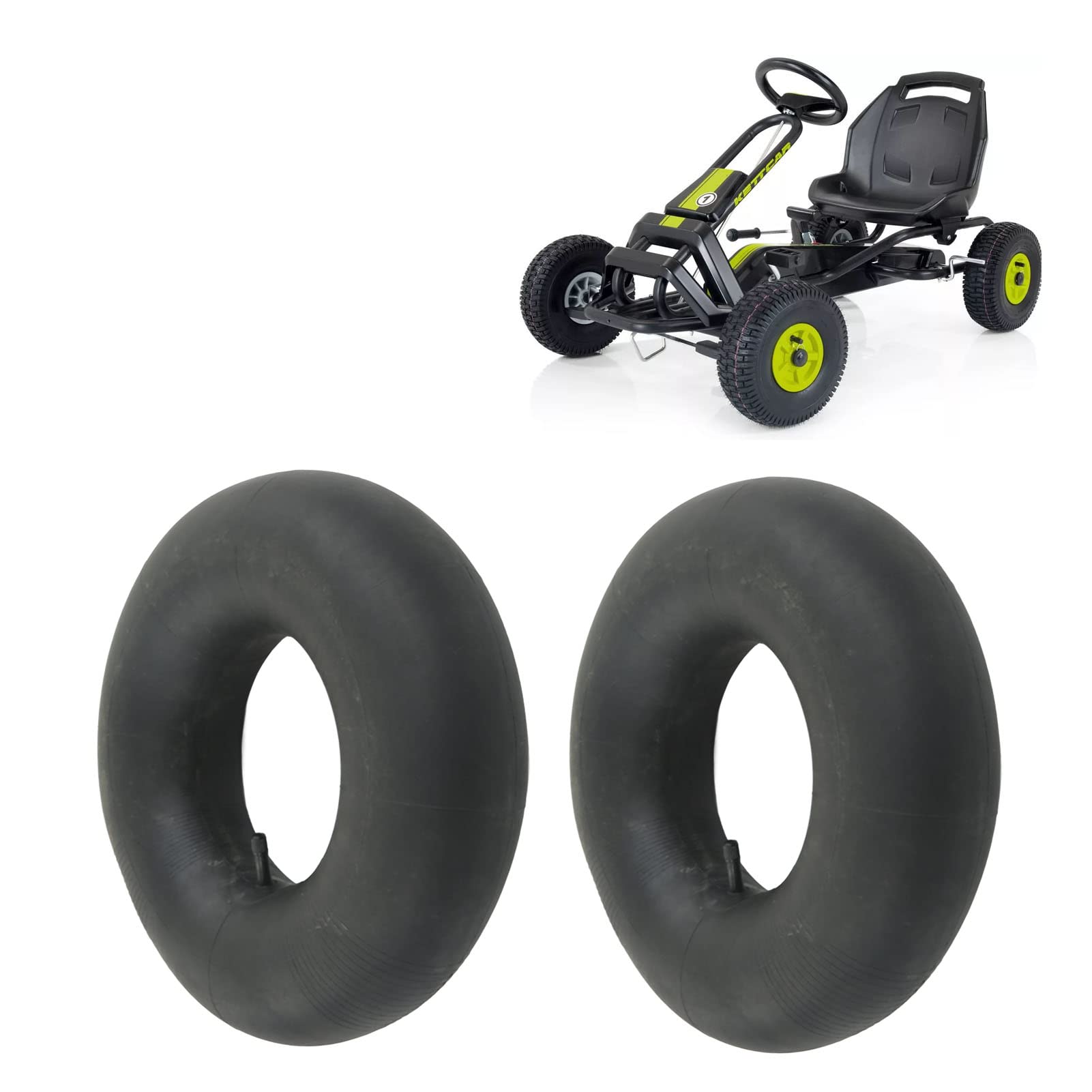 ASHATA Lot de 2 Chambres à Air 145/70-6 pour VTT 90 Go Karts, Camions à Main, Chariots, Chariots, Générateurs et Plus, Chambre à Air avec Tige de Valve Droite TR13