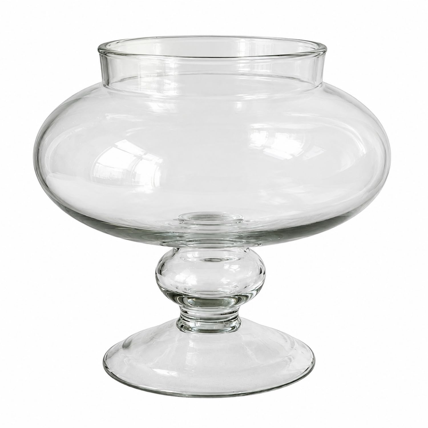 ecofynd Decorative Glass Bowl for Floating Candles, Flowers & Terrarium, Centerpiece Bowl for Dining Table, Coffee Table, Living Room, Home Decor, Office, Wedding Decor & Floral Display (GB105)-image-1