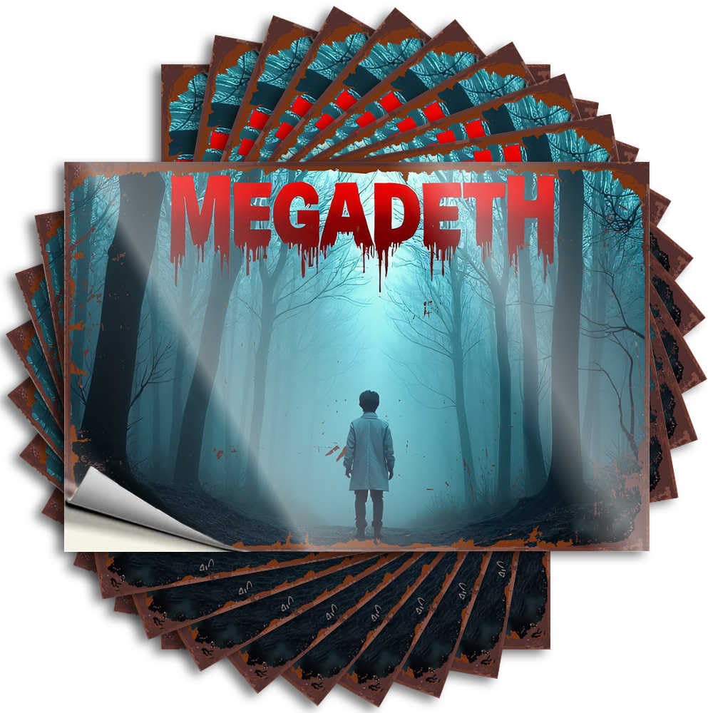 Fzfn Colour Feminist Tattoos, Grunge Room Decor Aesthetic Bottle Megadeth: A Journey Through The Misty Forest | Funny Quote Math Decals(6X9cm)
