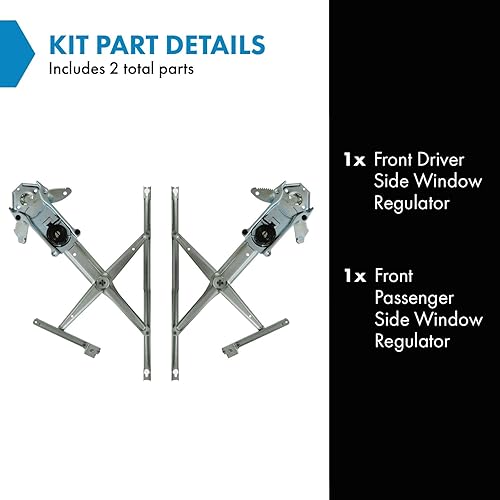 Miniatura 368 de TRQ Juego de elevalunas manual para el lado del conductor y del pasajero compatible con Chevrolet Tracker 1998 1989-1997 Geo 1989-1998 Suzuki