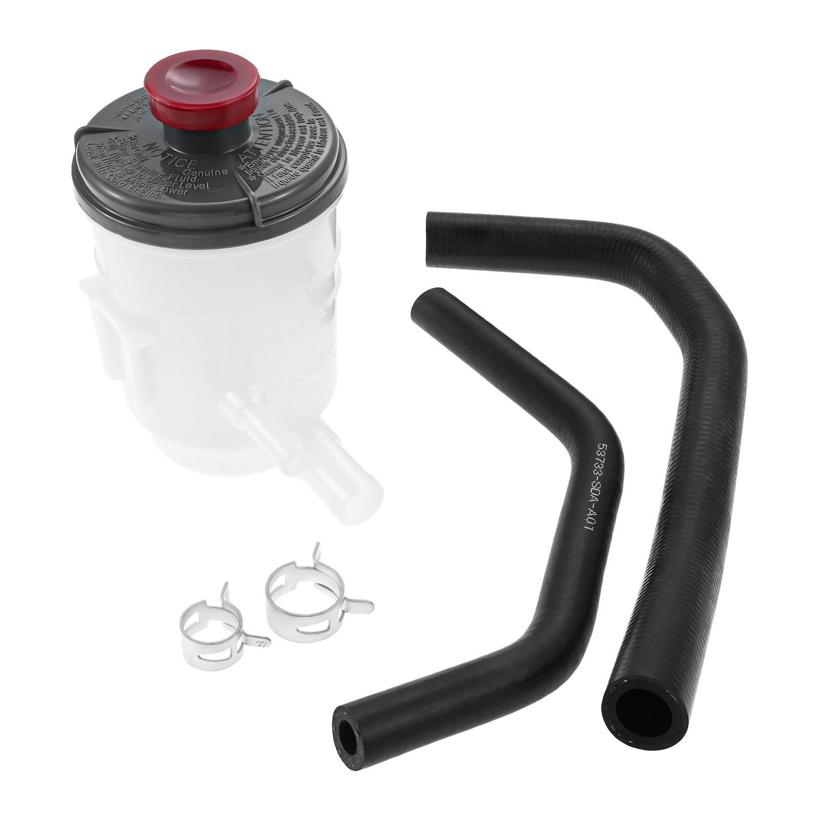 Pompa wspomagania kierownicy Pasuje do Honda Accord L4 2.4L 2003-2007 53701-SDA-A01 Zestaw zbiornika wspomagania układu kierowniczego z wężem ssącym i powrotnym zaciskami