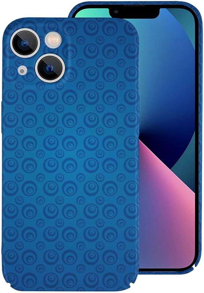Amazon.co.jp: iPhone 13 Miniケース ブルー 円形 水玉 iPhone 13 Mini