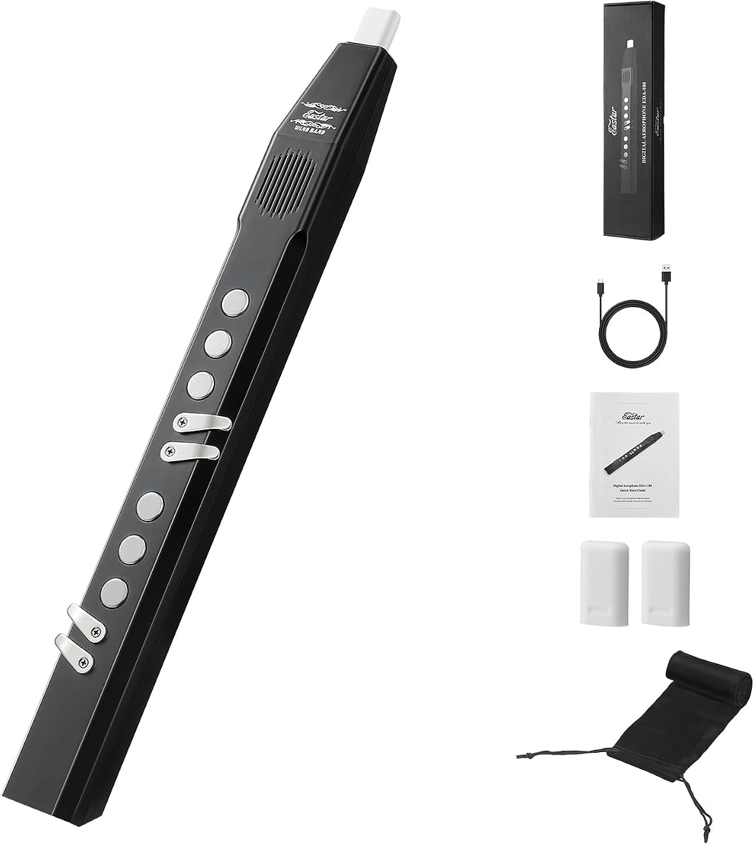 Eastar Electric Woodwind Sax 27 Tones MIDI Bluetooth Beginners Kit, EDA-100