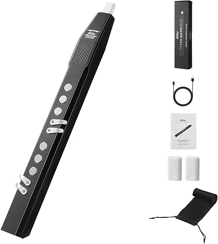 Eastar Digital Woodwind Electric Saxophone for Beginners, 27 Tones, Silent Practice, Hi-Fi Speaker, Adjustable Airflow, Reverb Effect, Rechargeable Battery, MIDI, BT Support, EDA-100