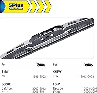 Vista 2 de 5 PLUS® Escobilla de limpiaparabrisas trasera de 10 pulgadas de repuesto para Jeep Compass 2017-2007 Patriot 2017-2007 /Ford Escape Focus 2007-2001