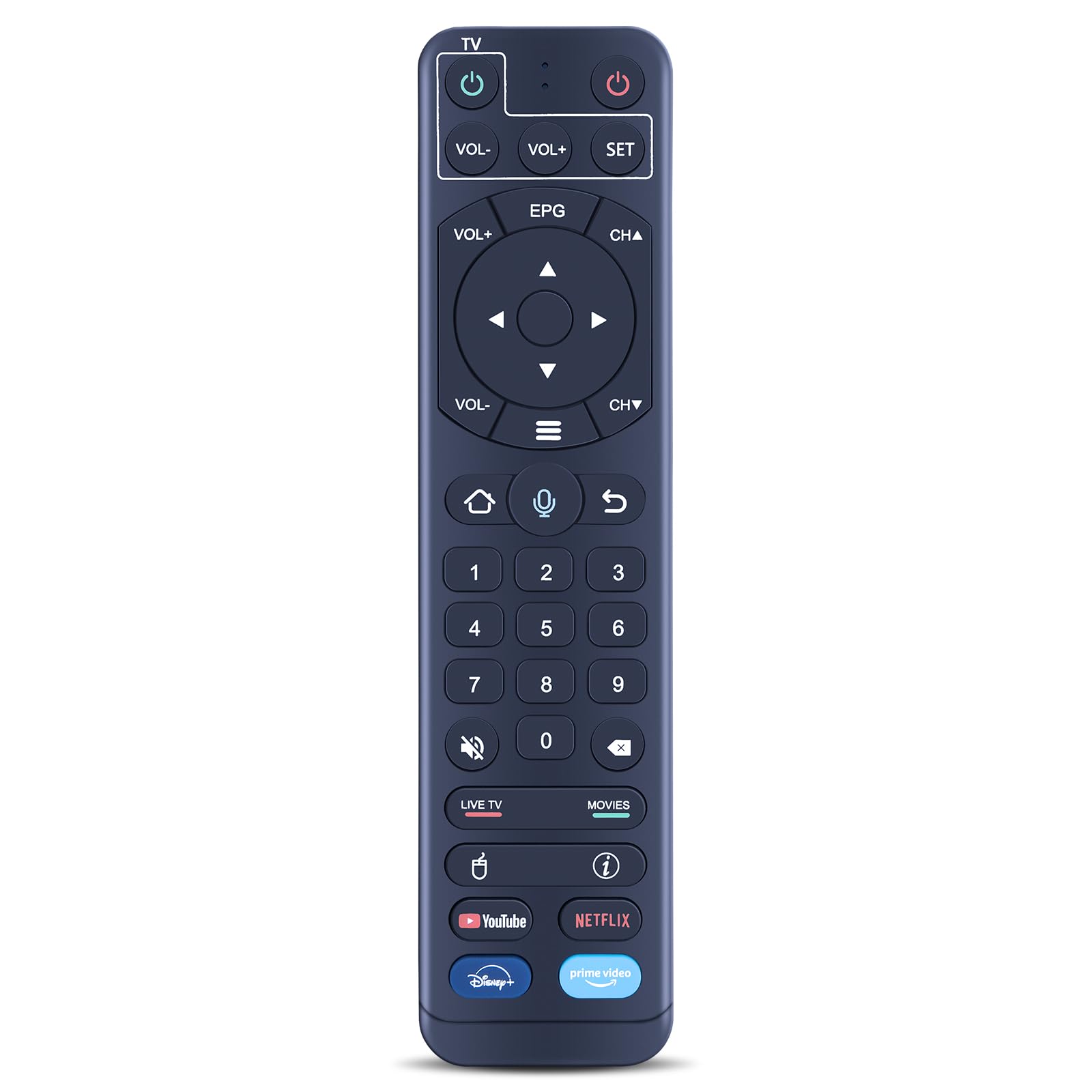 V2 Pro Replacement Voice Remote Control fit for vSeeBox V1 Pro / V2 Pro/Elite/ V1 Max, for OctaStream Elite Max Android TV Box Elite-3